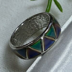 Mood silver tone rings